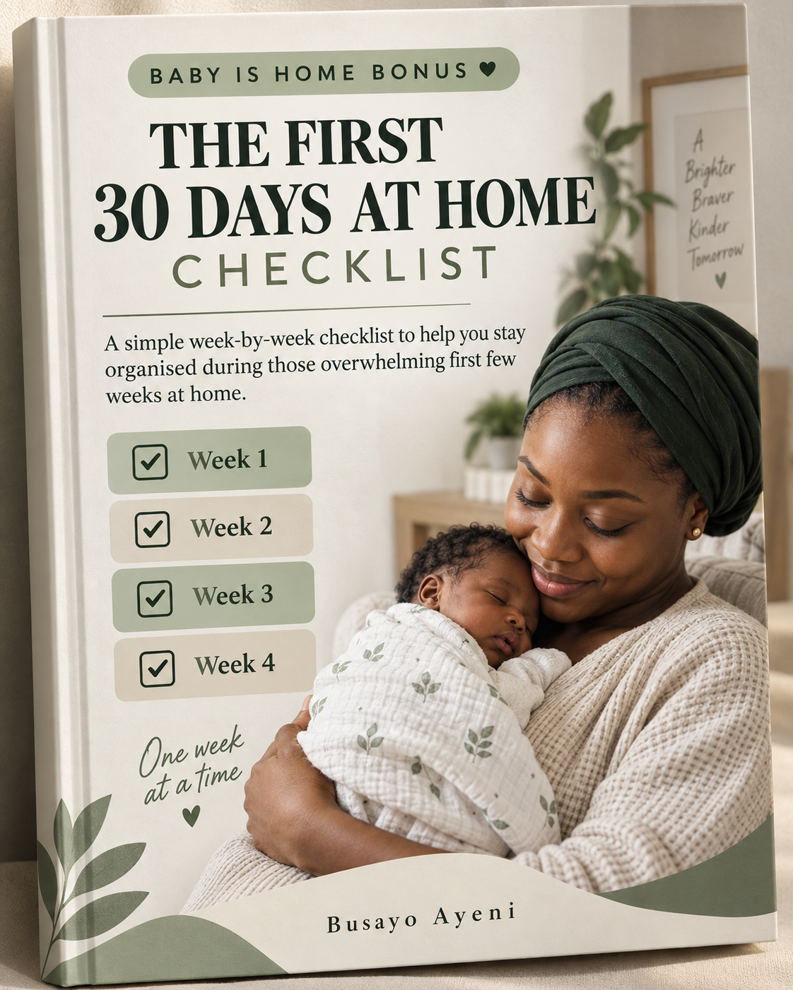 The First 30 Days At Home Checklist